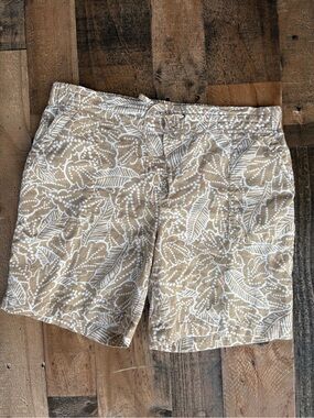 Talbots Outlet Linen Cotton Flower Dot Print Shorts